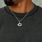 Chicago Bears Official NFL Micro Logo Pendant in White Gold
