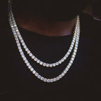 Diamond Tennis Chain in Yellow Gold- 5mm