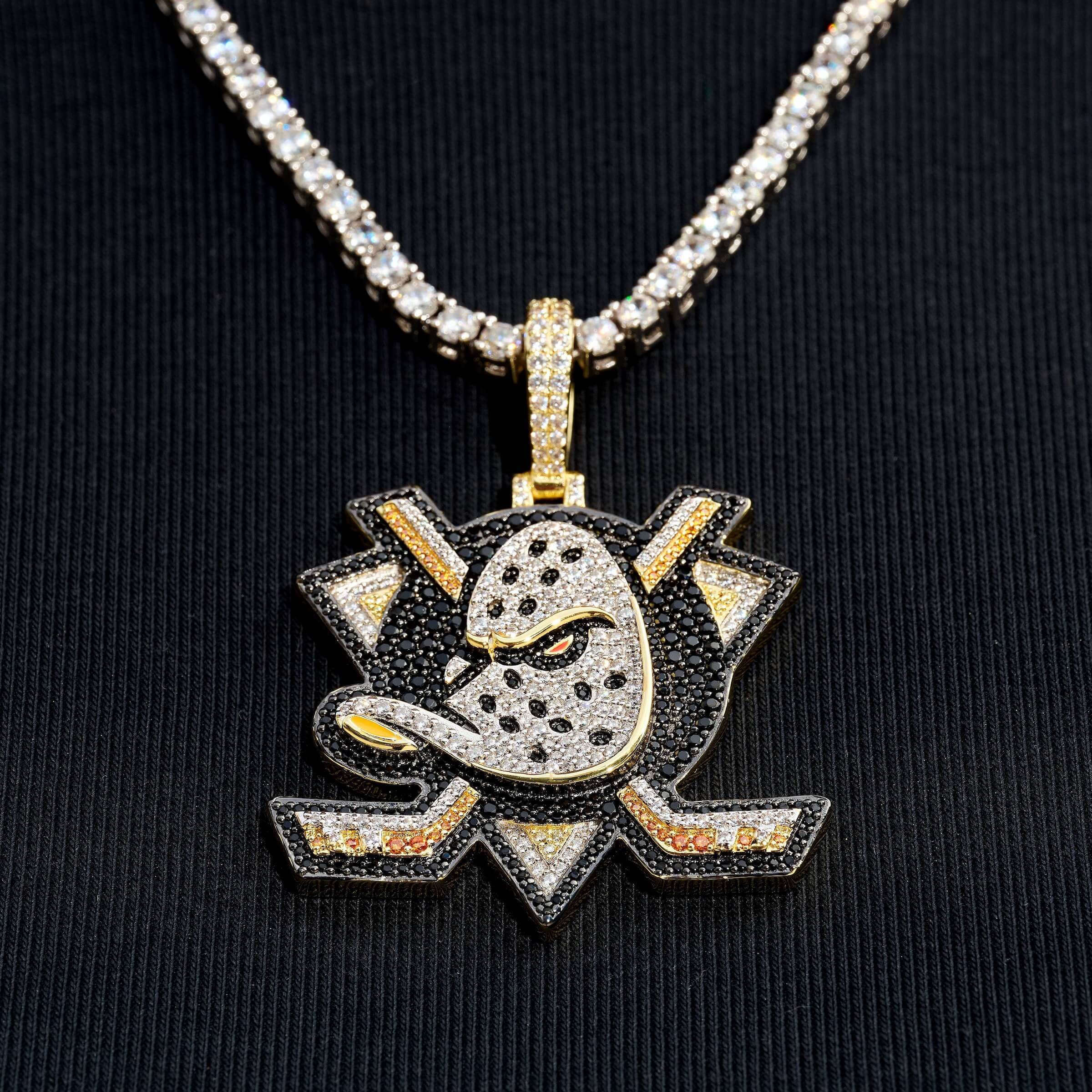 Anaheim Ducks Official NHL Logo Pendant in Yellow Gold