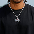 Colorado Avalanche Official NHL Logo Pendant in White Gold
