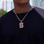 Syracuse University Official NCAA Logo Pendant in White Gold