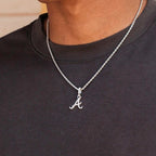 Atlanta Braves Official MLB Logo Micro Pendant in White Gold