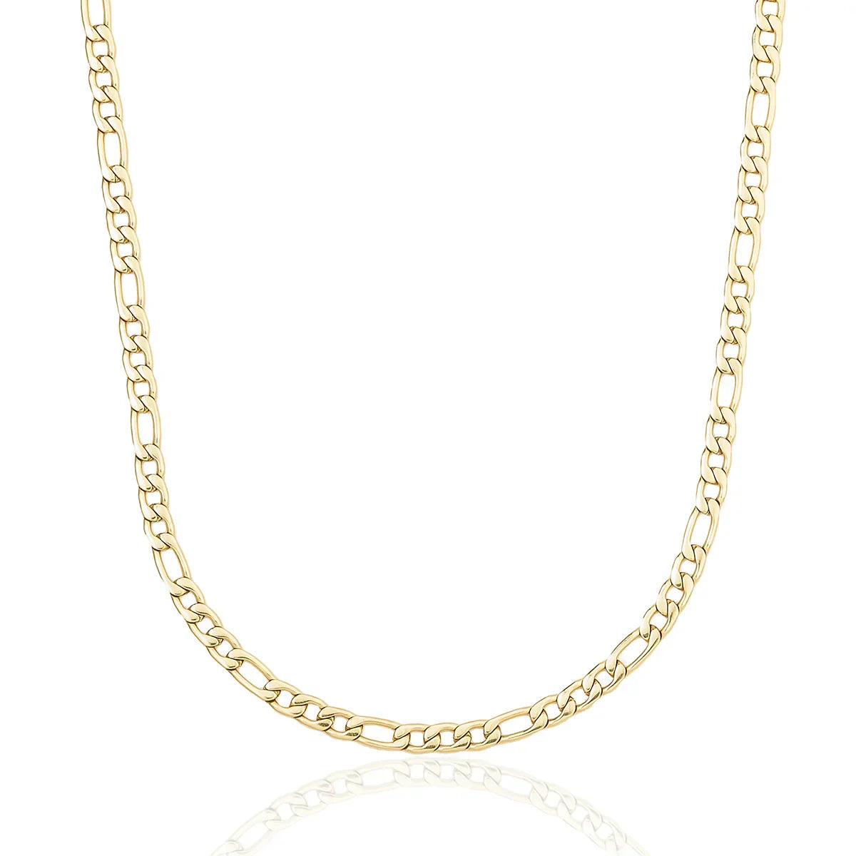 Figaro Chain in Yellow Gold - 4mm