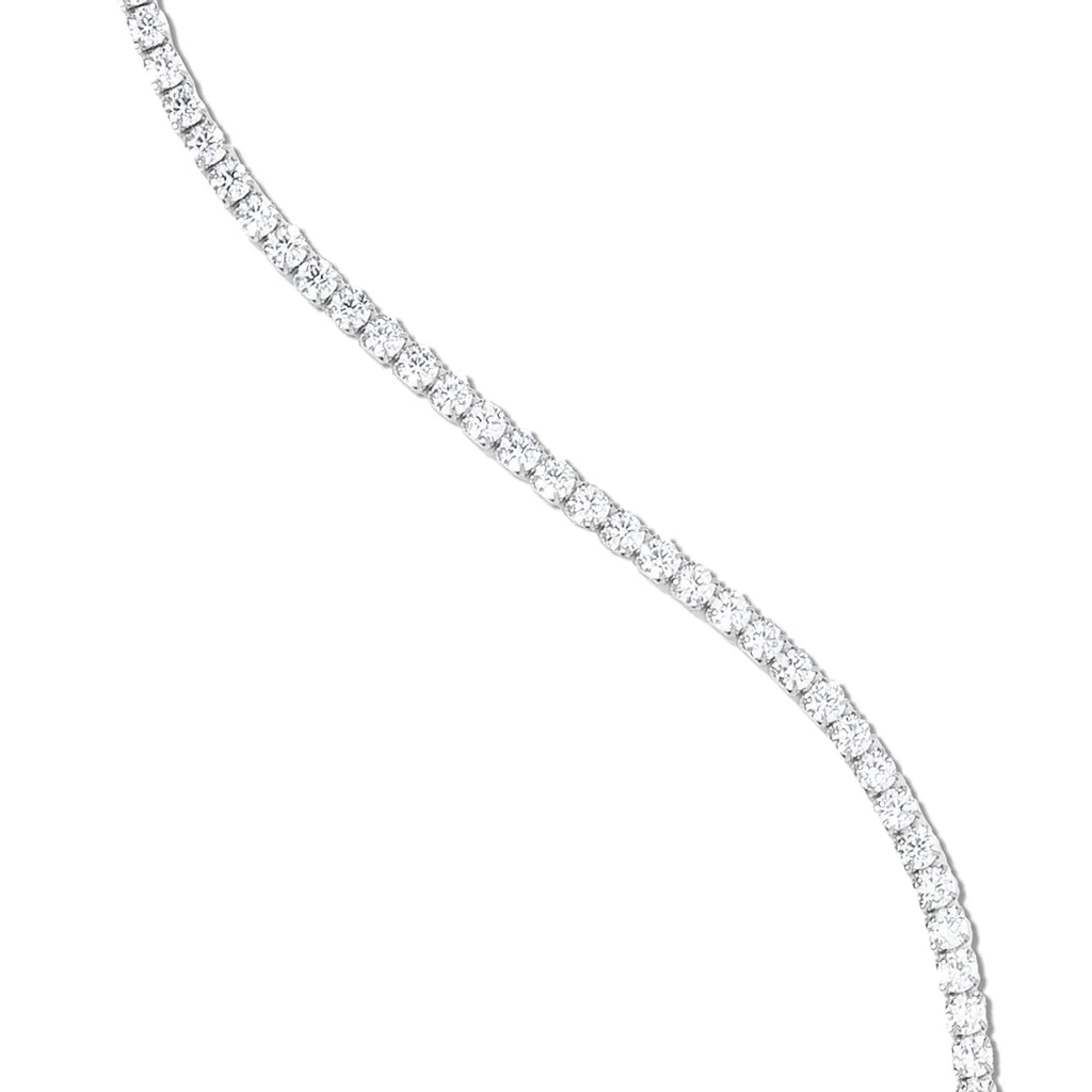 Micro Tennis Chain in White Gold