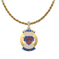 Moissanite New York Knicks Official NBA 2026 Championship Pendant in Yellow Gold Vermeil