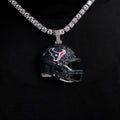 2025 Houston Texans Team Helmet Pendant - White Gold