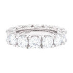 Moissanite Diamond Band Ring in Sterling Silver - 5mm