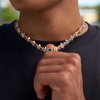 Iced Star Oval Emerald Chain in Rose Gold - 12MM