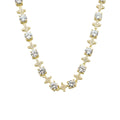 Men's Moissanite Round Stone Star Tennis Chain in Yellow Gold Vermeil - 6mm