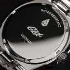 39MM Visionary Fully Iced Case & Orange Dial Watch - White Gold