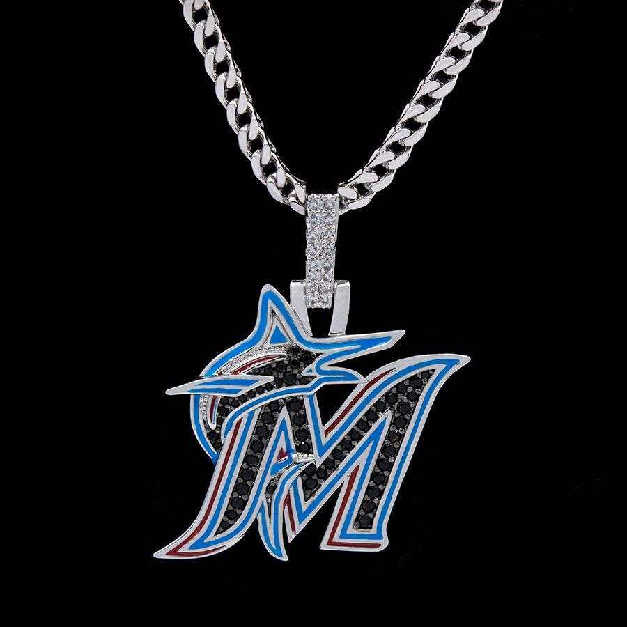Miami Marlins Official MLB Logo Pendant
