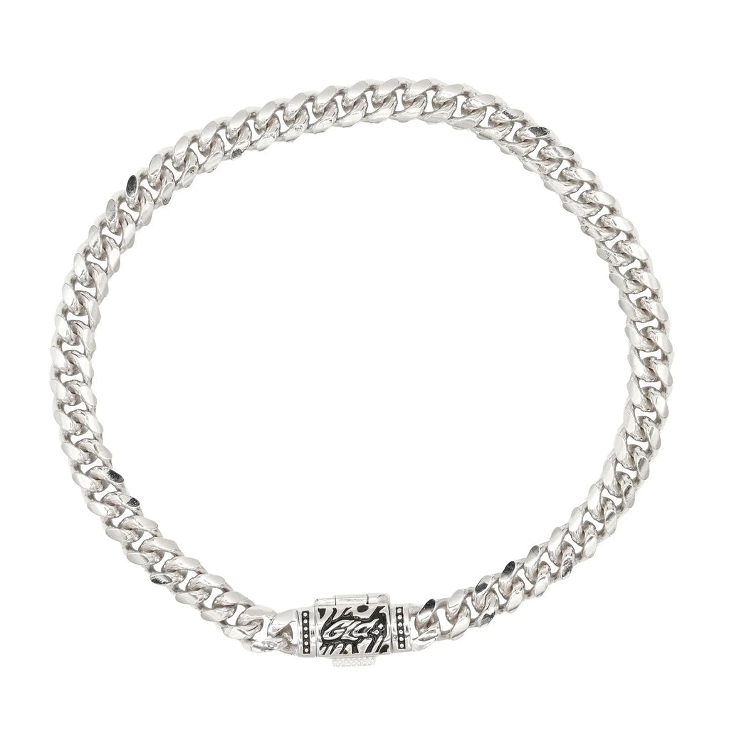 Miami Cuban Chain Bracelet in Sterling Silver - 5mm