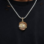 Rick & Morty Morty Head Official Warner Bros. Pendant in Yellow Gold
