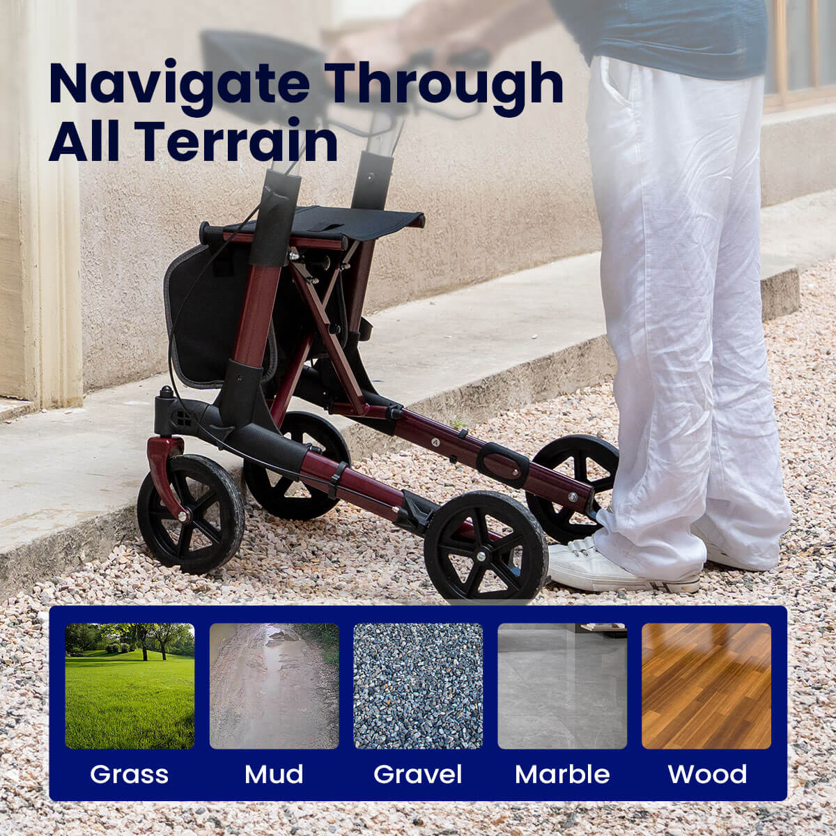 Z23 All Terrain Rollator Walker With Seat