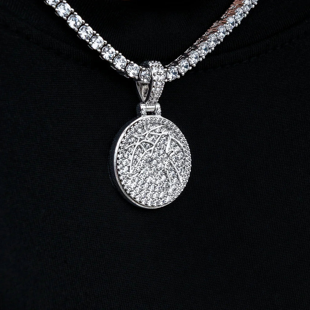 Minnesota Timberwolves Official NBA Micro Logo Pendant in White Gold