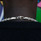 Rope Chain in White Gold- 8mm