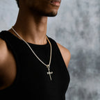 Nail Cross Pendant in Yellow Gold
