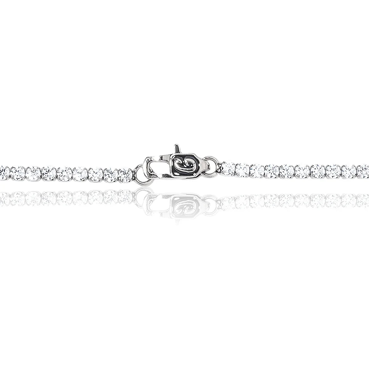 Micro Tennis Chain in White Gold