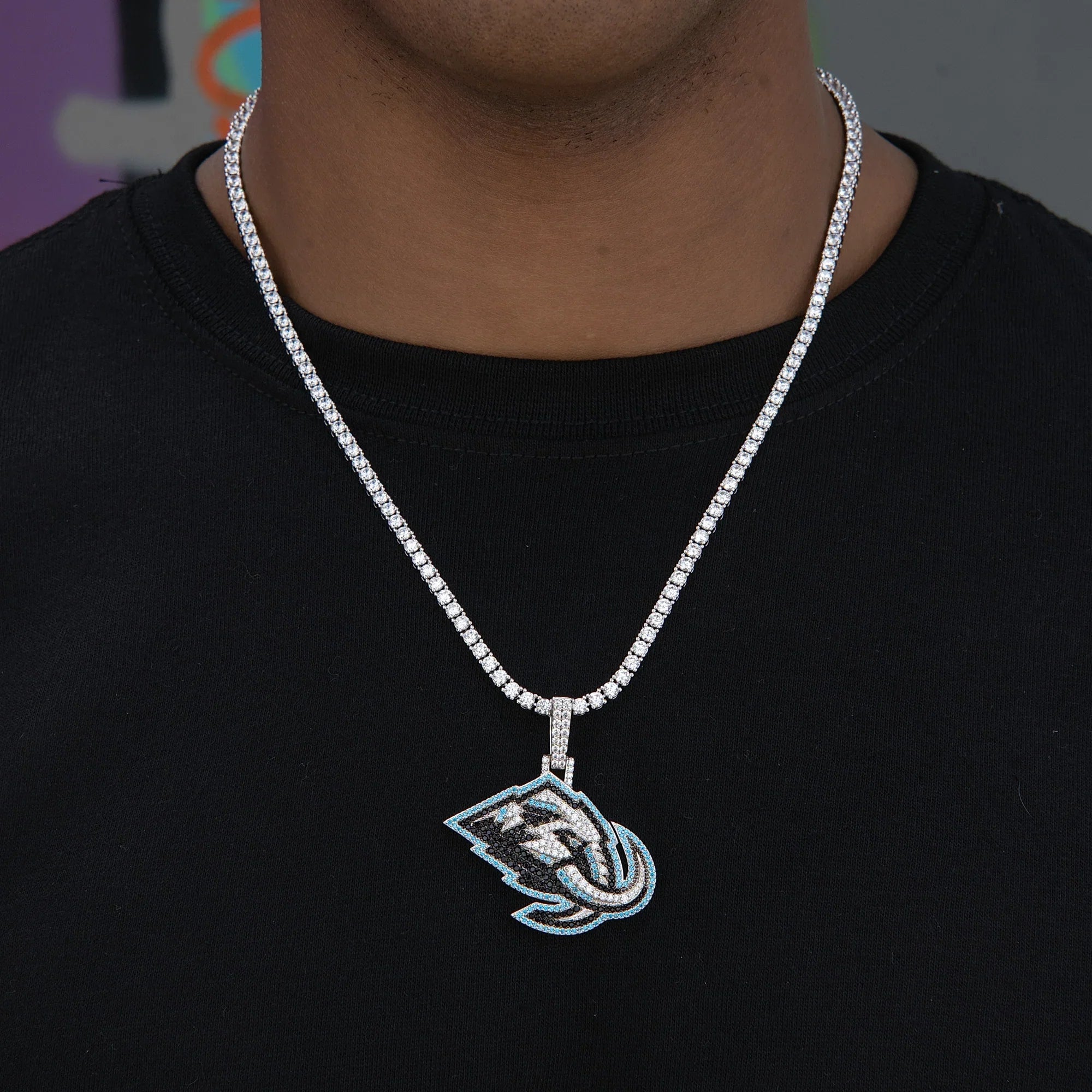 Utah Hockey Club Official NHL Logo Pendant in White Gold