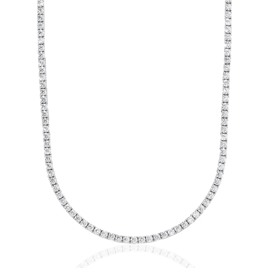 Diamond Tennis Chain in White Gold- 3mm