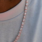 Mixed Diamond Pave Chain in Rose Gold