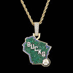 Milwaukee Bucks Official NBA Logo Pendant