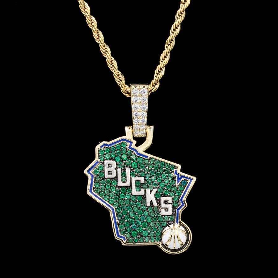 Milwaukee Bucks Official NBA Logo Pendant