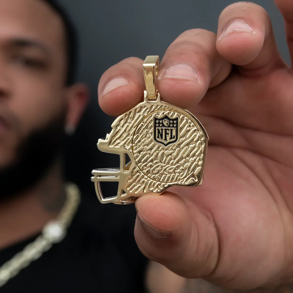 2025 Green Bay Packers Team Helmet Pendant - Gold