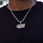 Virginia Commonwealth University Official NCAA Logo Pendant in White Gold