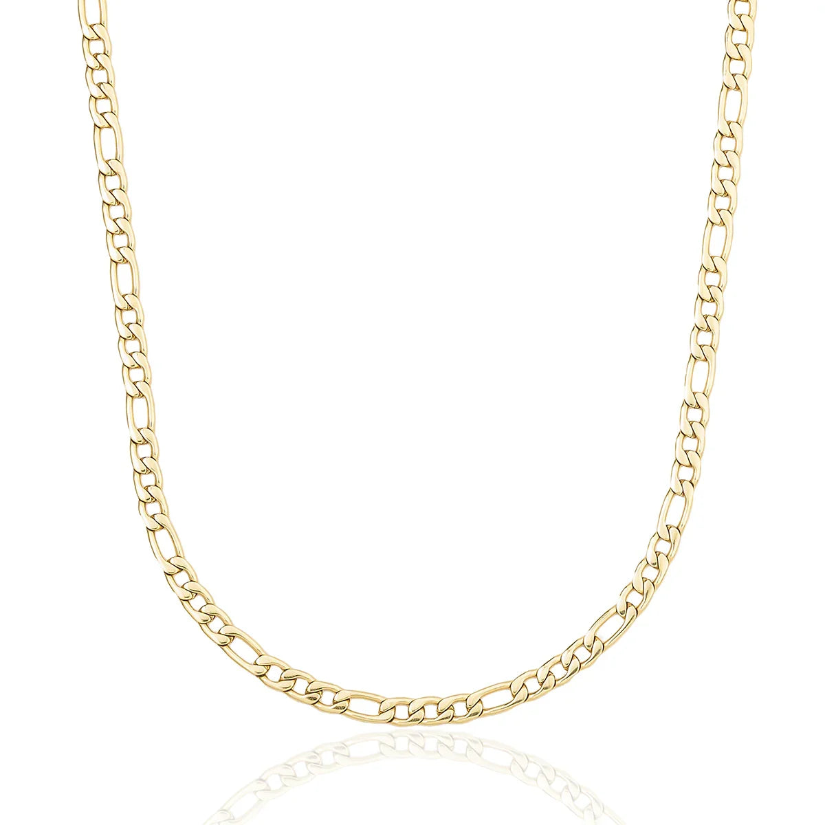 Figaro Chain in Yellow Gold - 4mm