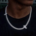 Diamond Prong Rounded Cross Chain