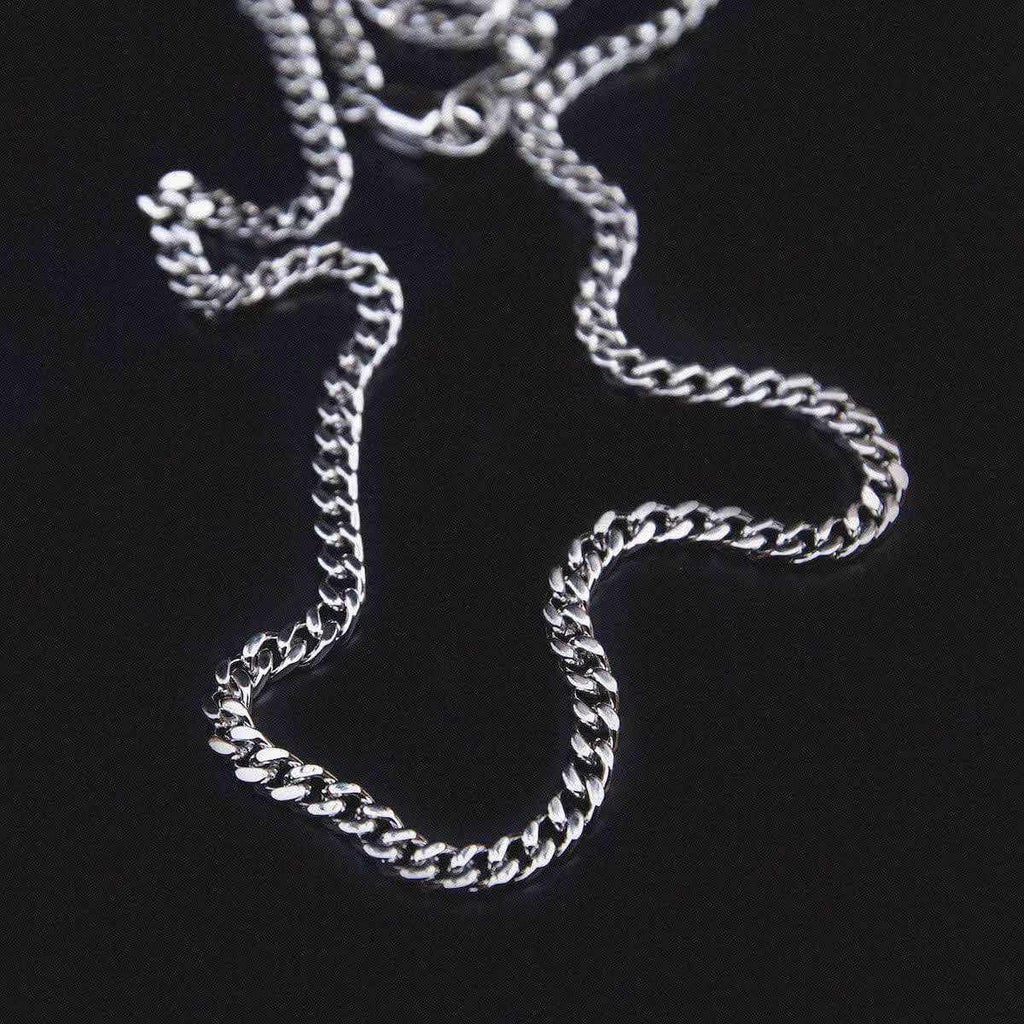 Micro Cuban Chain in White Gold- 3mm