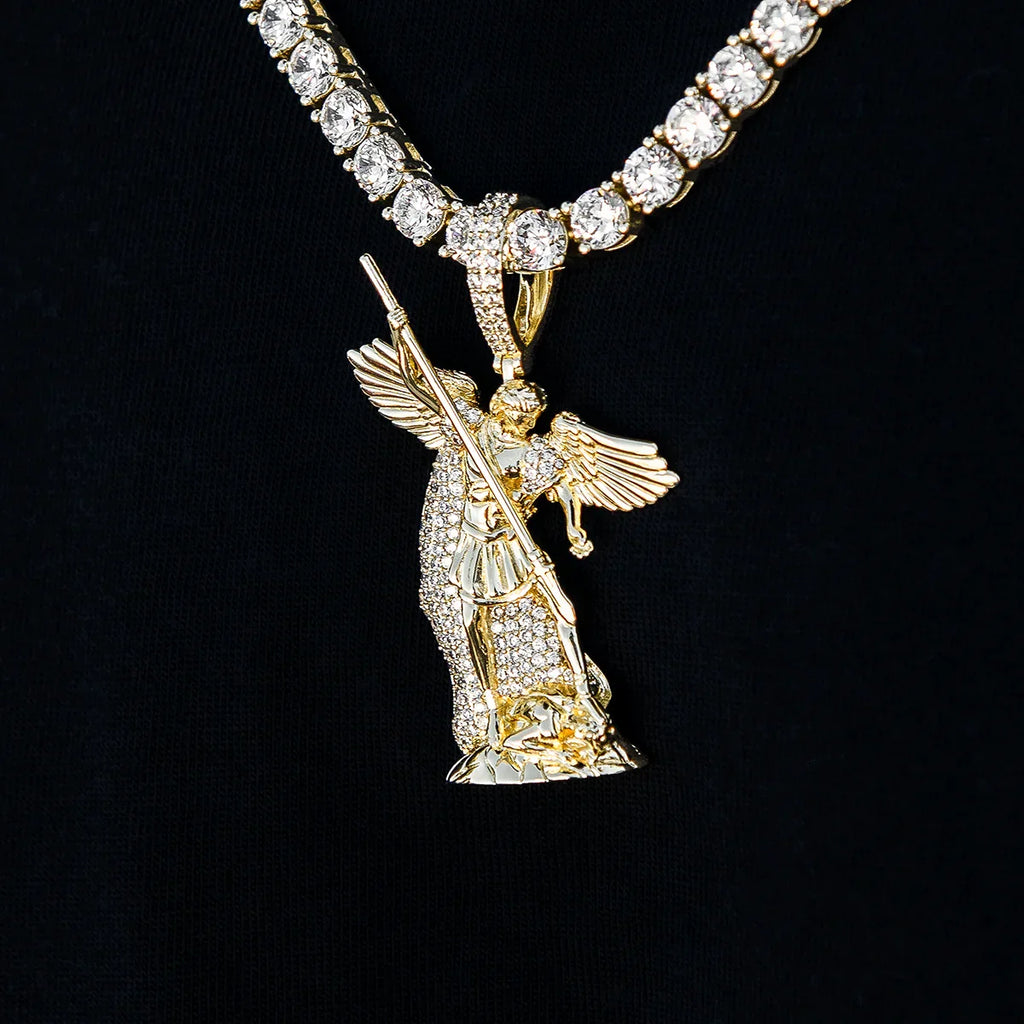 Saint Michael Pendant - Yellow Gold