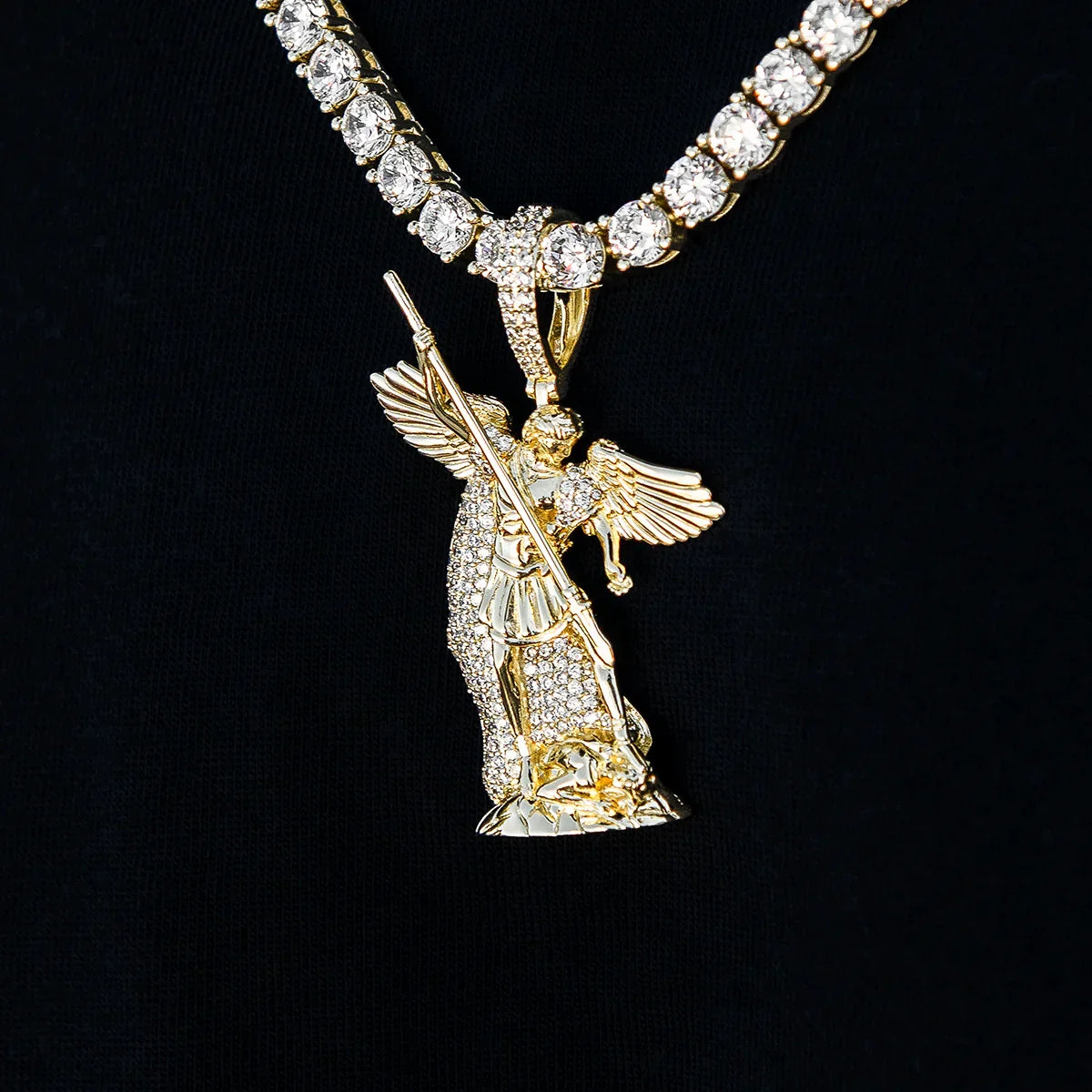 Saint Michael Pendant - Yellow Gold