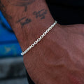 3.6MM Open Box Bracelet in White Gold