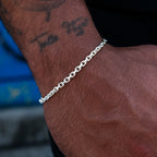 3.6MM Open Box Bracelet in White Gold