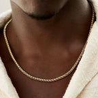 Palm Chain in Yellow Gold - 4mm