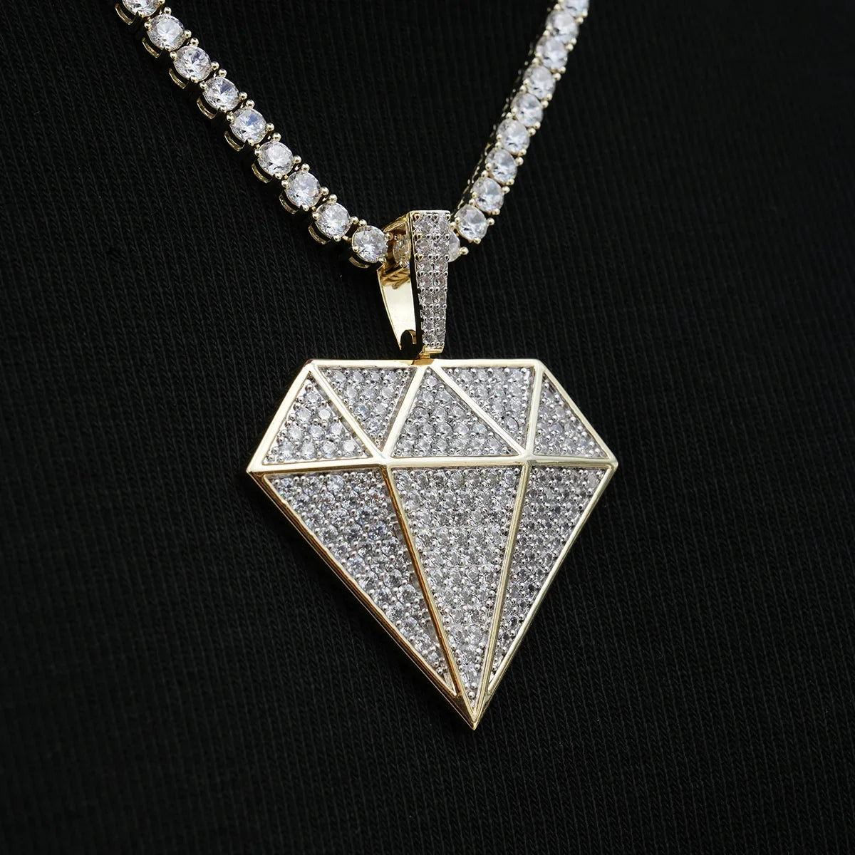 Large GLD Diamond Pendant