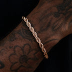 Rope Bracelet in Rose Gold- 6mm