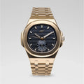 39MM Visionary Plain Case & Black Dial Watch - Yellow Gold
