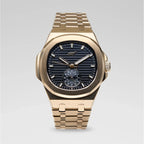 39MM Visionary Plain Case & Black Dial Watch - Yellow Gold
