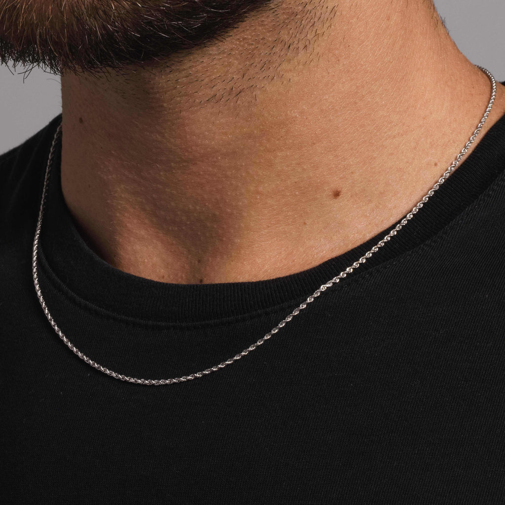 Solid White Gold Rope Chain (1.5mm)