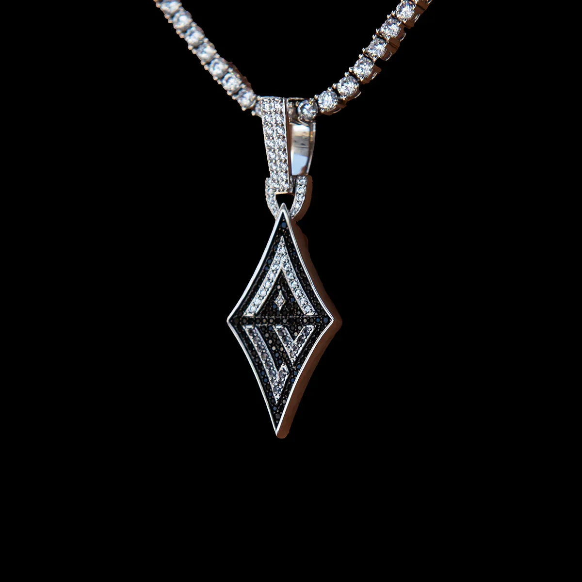 Las Vegas Aces Official WNBA Logo Pendant in White Gold
