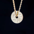 Weight Plate Pendant in Yellow Gold