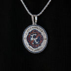 New England Revolution Official MLS Logo Pendant in White Gold