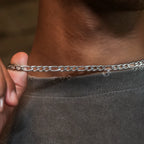 Figaro Chain in White Gold- 6mm