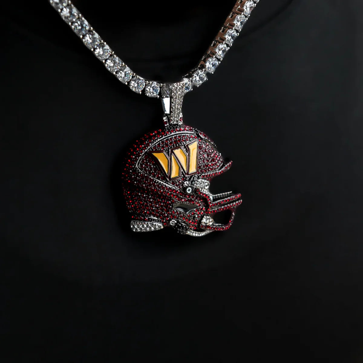 2025 Washington Commanders Team Helmet Pendant - White Gold