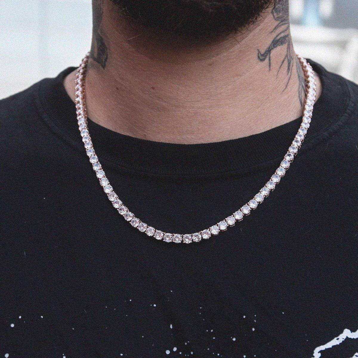 Diamond Tennis Chain in Rose Gold- 5mm