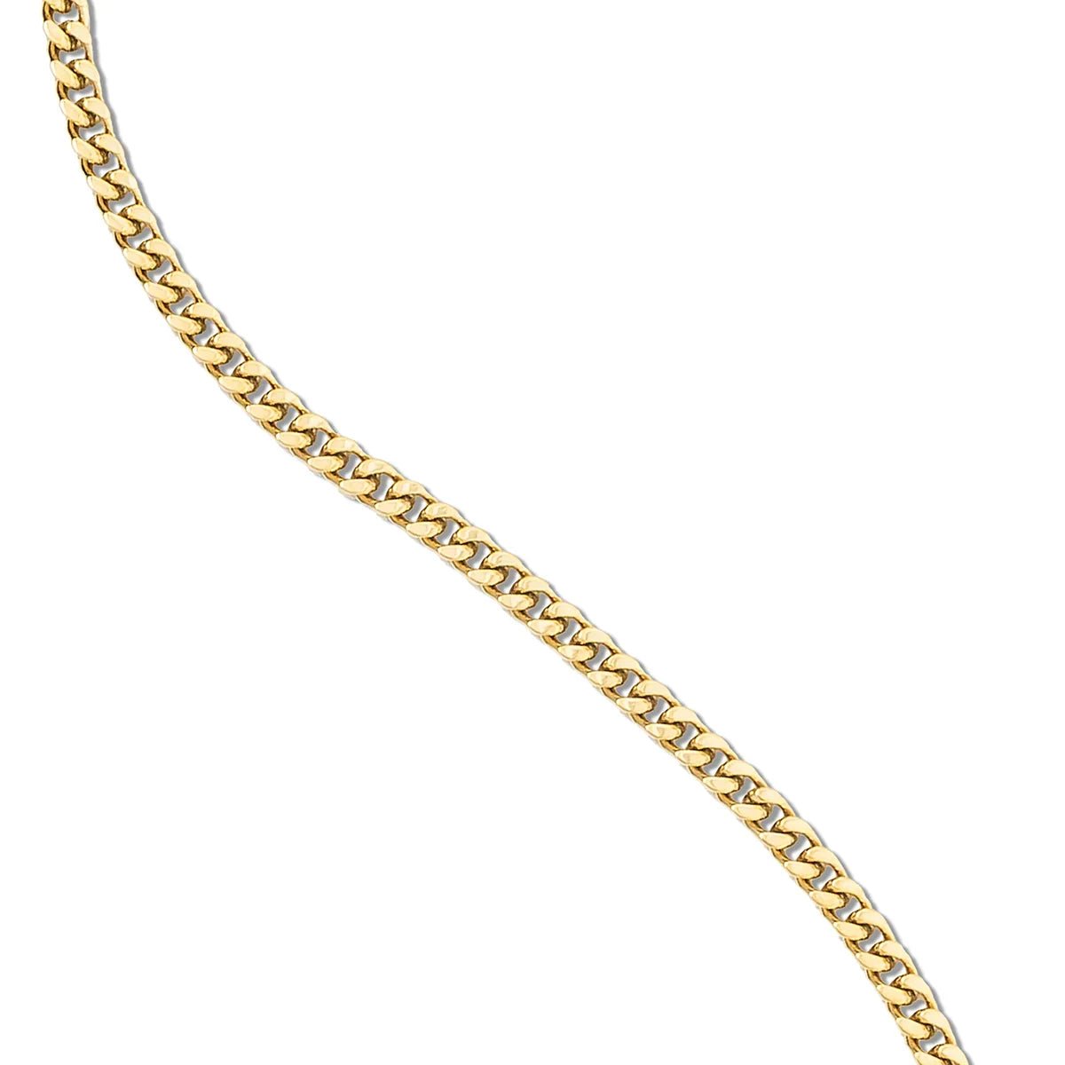 Micro Cuban Chain in Yellow Gold- 3mm