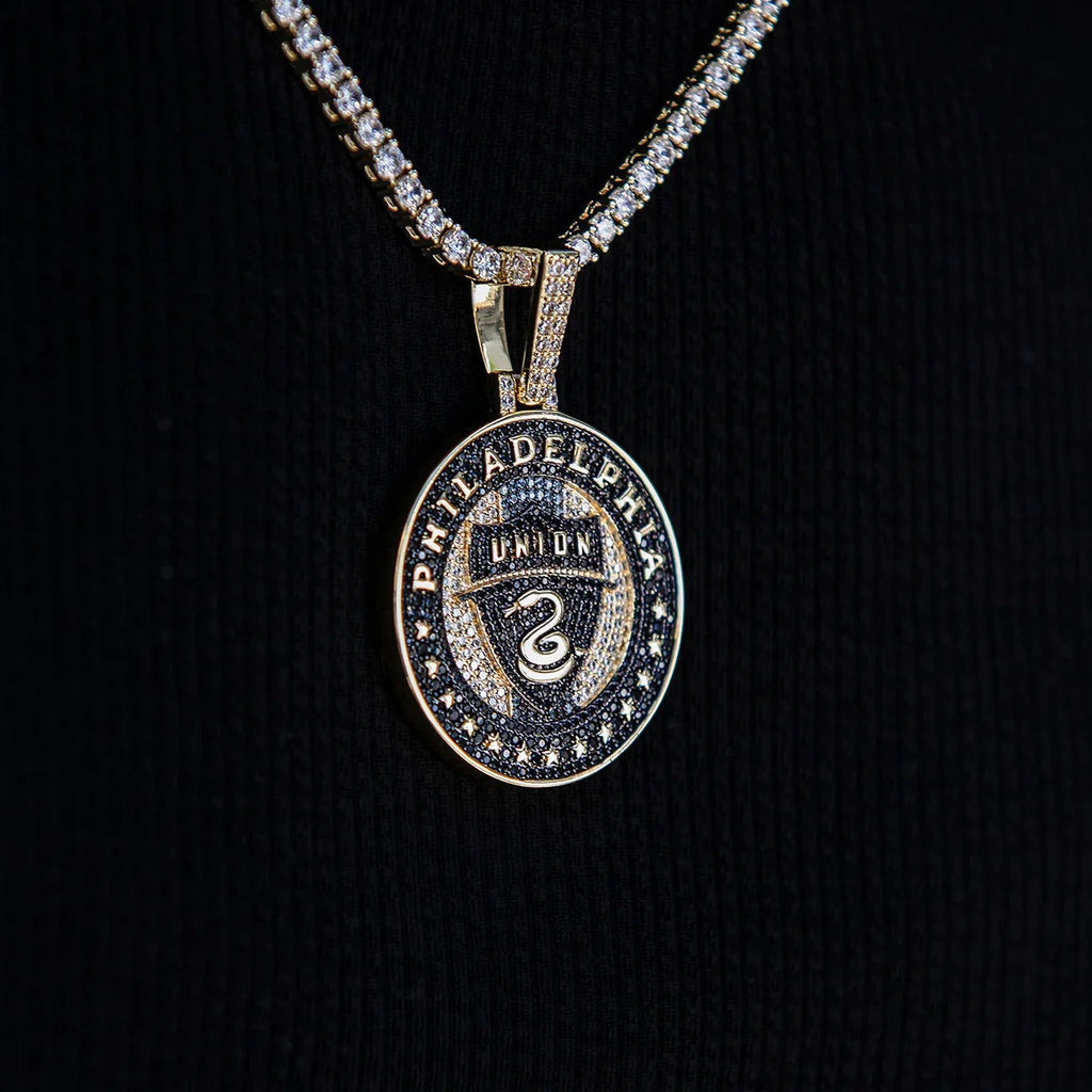 Philadelphia Union Official MLS Logo Pendant in Yellow Gold